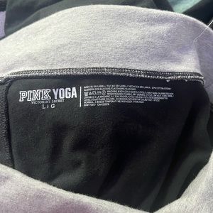 Black fold over leggings. Neon Green/Yellow Lettering